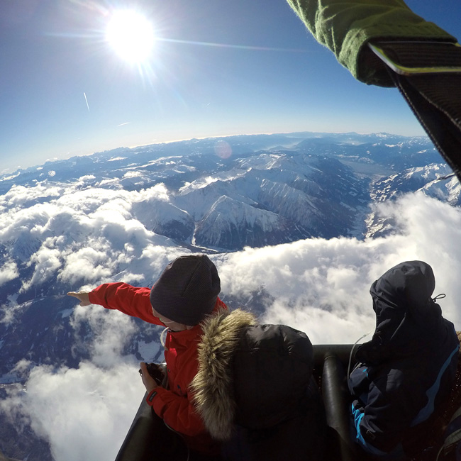 Alpenüberquerung im Heißluftballon