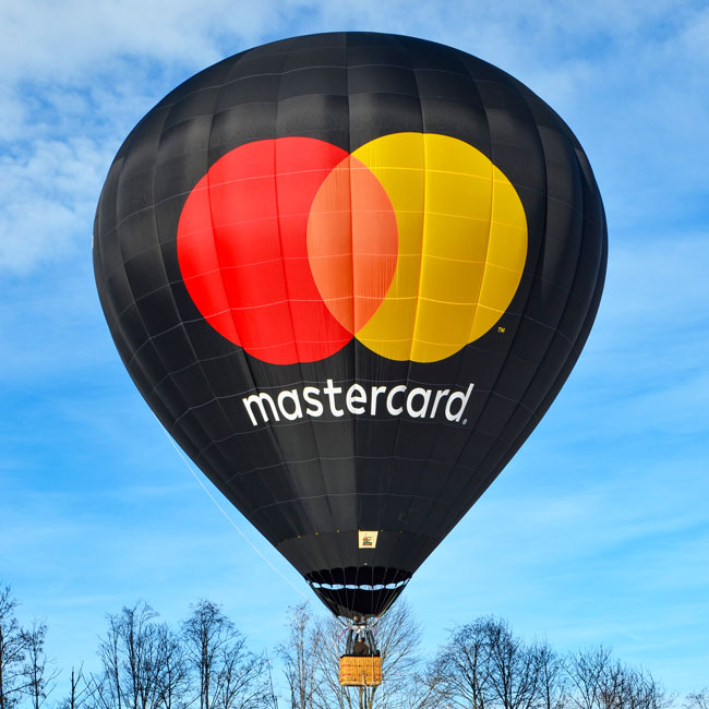 Mastercard-Heissluftballon