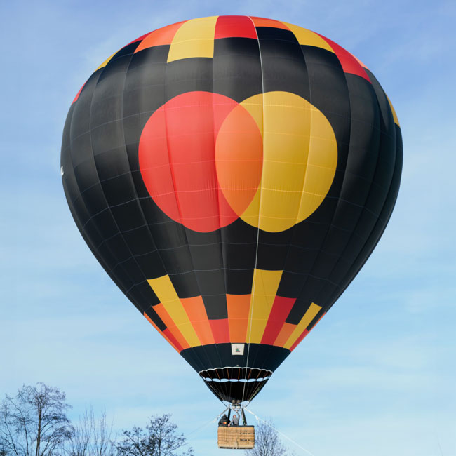 Mastercard-Heissluftballon