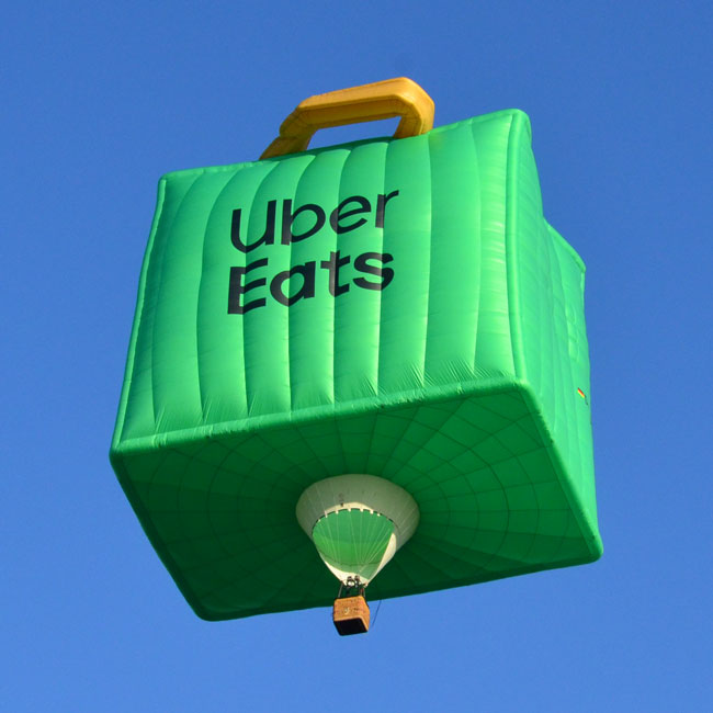 Uber Eats-Heissluftballon